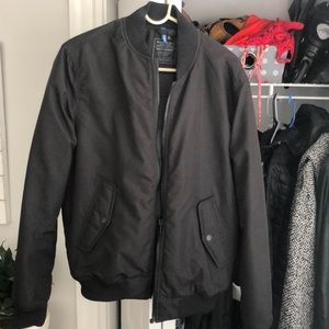 Men’s Black Bomber Jacket (like new medium)